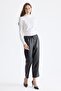 Beli Lace-Up Ankle Length Leather Trousers 14123 - 2