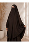 Afghan Takar Sharif Medina Silk Double Hijab Set with Veil and Without Veil - 6