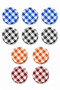 10 Pieces Hygienic Packaged Jar Lids – Multi-Colored Plaid Pattern Metal Canning Jar Lids – 82 mm - 3