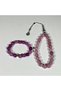 Natural Stone Prayer Beads & Bracelet Set – with Wooden Box - Rhodochrosite Stone - 3