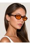 Unisex Rectangular Sunglasses Leopard Pattern Frame Orange Glass Montes C5 - 3