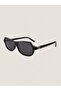 Unisex Rectangular Sunglasses Black Frame Smoked Glass Montes C1 - 4
