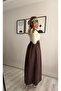 Belted Long Sleeve Camisole Dress with Tencel Skirt - 5