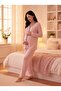 Viscose Textured Front Buttoned Pink Maternity & Pregnancy Pajama Set - 2