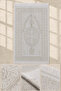 Glittery Prayer Rug with Tassels and Traditional Motifs - Light Beige - 3