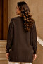 Patterned Mercerized Tunic N3385 Brown - 3