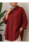 Women's Cotton Pocket Oversize Comfortable Fit Long Sleeve Shirt
