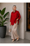 Women's Cotton Pocket Oversize Comfortable Fit Long Sleeve Shirt - 5
