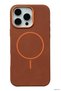 Zngzrmll iPhone 15 Pro Max Luno Leather Magsafe Cover (165444) - Brown