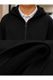 Children's Black Zippered Hooded Sweatshirt Comfortable for School, Daily Wear, and Sports Use - 6