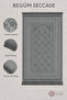 Begüm Woven Prayer Rug with Fringes and Textured Bottom Base |   Dark Gray