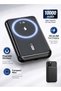 Wireless Magnetic Power Bank | 10000mAh Portable Charger | PD 22.5W Fast Charging | USB Rechargeable Battery Pack | For Phones | Black - 2