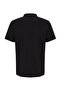 Men's Black Resort Collar Textured Short Sleeve Shirt - 5
