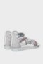 Zippered Ankle Sandals for Girls Gray - 5