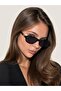 Unisex Rectangular Sunglasses Black Frame Smoked Glass Montes C1 - 3