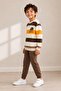 Boys' Striped Patterned School Daily Tracksuit Set Esf7036 - 2