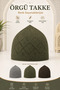 Al Madinah Khaki Knitted Men's Skullcap – Patterned Prayer Skullcap |   12-Pack