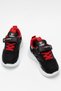 Children's Velcro Smart Lacing Sports Shoes Black - Red - 6