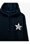 College Printed Embossed Comfortable Fit Long Sleeve Hooded Sweatshirt - 3