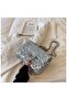 Women's Silver Sequin Shoulder Bag - 3