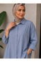 Women's Cotton Pocket Oversize Comfortable Fit Long Sleeve Shirt - 3