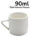 Set of 4 porcelain turkish coffee cups 90ml white (without saucer) - 2