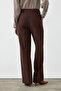 Crepe Lycra Palazzo Trousers - Brown - 7