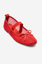 Women's strappy mesh ballet flats - genuine leather lucien red - 2