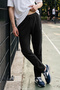 Men's 3-Pocket Elastic Waist Straight-Leg Sweatpants 25719 Black - 4