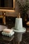 Marble Patterned 3 Piece Bathroom Set Mint Green Liquid Soap Dispenser Soap Dish and Tray Set