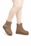 Children's Boots with Fur Inside and Velcro Thick Sole Beige - 3