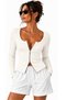 Long Sleeve Zippered Camisole Women's T-Shirt