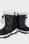 Water Repellent Adjustable Lace-Up Fur Girls' Boots Black - 4