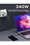 كابل USB-C قصير، تصميم مسطح بطول 20 سم/8 بوصة مع شحن سريع بقدرة 240 واط، نقل بيانات بسرعة 40 جيجابت في الثانية وفيديو بدقة 8K - 4