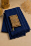 Scarf Set with Glitter Bag - Navy Blue - 3