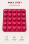 25 Cavity Flower Shape Silicone Cake Mold 5X5 Array Pink Chocolate Ice and Mini Dessert Mold - 5