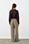Silky Satin Relaxed Fit Shirt - Brown - 6