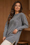 Patterned Mercerized Tunic N3385 Gray