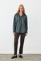 Sim Striped Viscose Shirt - Green - 4