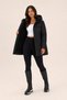 Women's Black, Fleece Lined, Hooded, Water and Wind Resistant, Long Parka Coat - 4