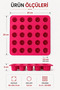 25 Cavity Flower Shape Silicone Cake Mold 5X5 Array Pink Chocolate Ice and Mini Dessert Mold - 2