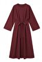 Belt Detailed Dress 0010-1 - Bordo - 5