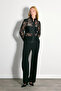Lace Jacket with High Collar - Black - 7