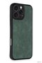 Zngzrmll iPhone 16 Pro Case Aras Leather Cover - (180740) Dark Green - 2