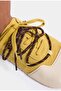 Women's Mustard Yellow Original Suede Leather Imported Special Design T55 Sandals Mule Shoes - 6