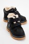 Velcro, Fur-Lined, Rubber Non-Slip Sole Children's Boots Black - 2