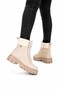 Zippered Accessory Detail Girls' Boots Beige - 4