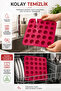 3 Pieces of 25-Cavity Flower Shape Silicone Cake Mold 5X5 Grid Pink Chocolate Ice and Mini Dessert Mold - 5