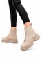 Zippered Quilted Design Girls' Boots Beige - 2