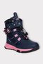 Velcro Smart Lace-Up Furry Girls' Boots Dark Blue - 2